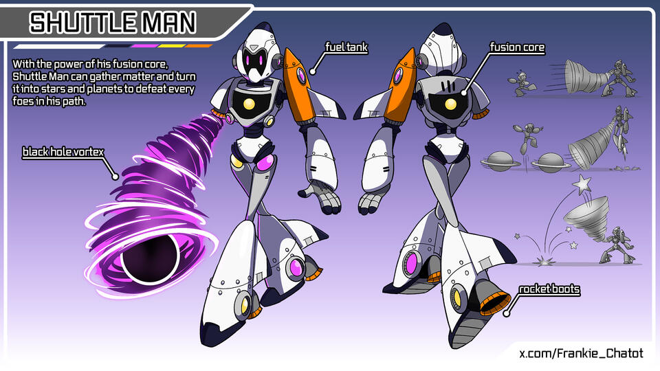 "Shuttle Man" Character Design